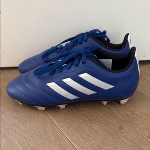 Adidas goletto kids boys blue white cleats soccer sneakers size 2 US